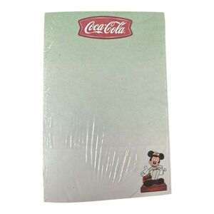 Mickey Mouse‎ Coca Cola Delivery Man Note Pad Stationary Disney 6x4